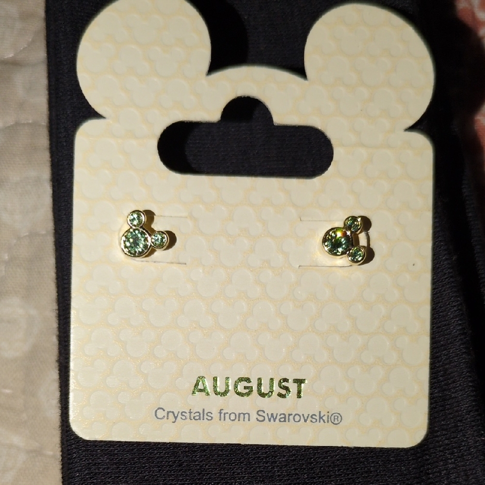 Disney Green Crystal Earrings